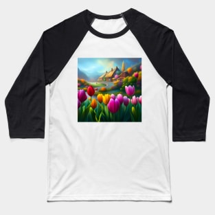 Fairy Tulips Village Baseball T-Shirt